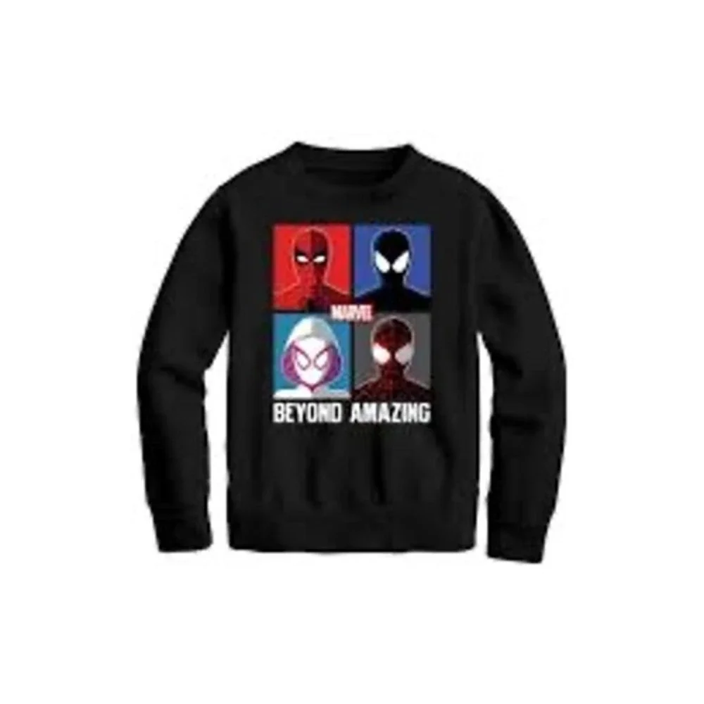 Marvel Beyond Amazing Spider-Man Graphic Sweatshirt Black Kids XL Miles Morales